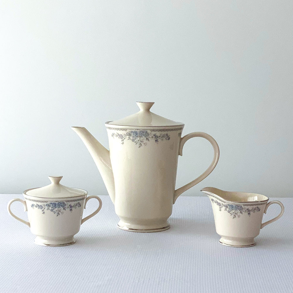 Vintage Lenox Reverie Platinum China 3 Piece Tea/Coffee Set