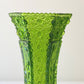 Vintage 10” L. E. Smith Daisy and Button Green Glass Bouquet Table Vase