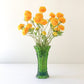 Vintage 10” L. E. Smith Daisy and Button Green Glass Bouquet Table Vase
