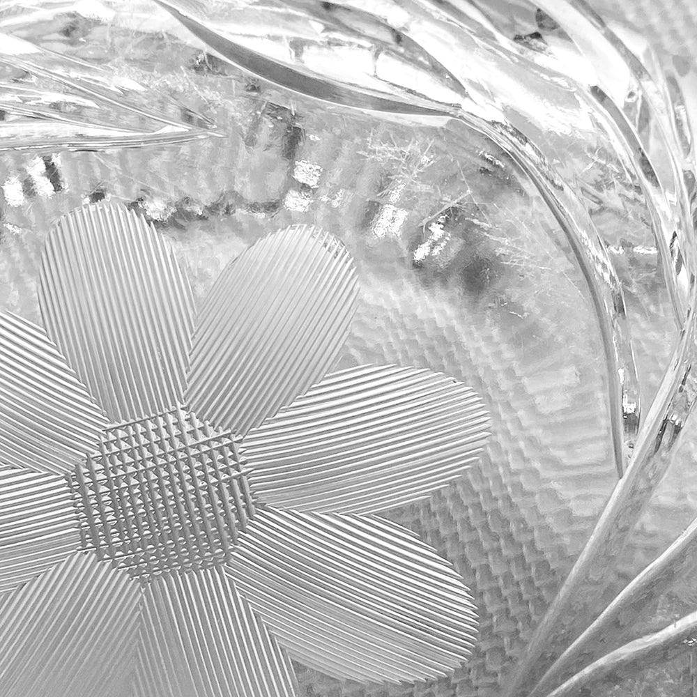Vintage 9” American Brilliant Period Cut Crystal Decorative Bowl