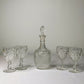Vintage 12” Antique Early American Pressed Glass Decanter Set