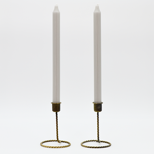 2 pack 12” Taper Candles - Stone - Batstone Home