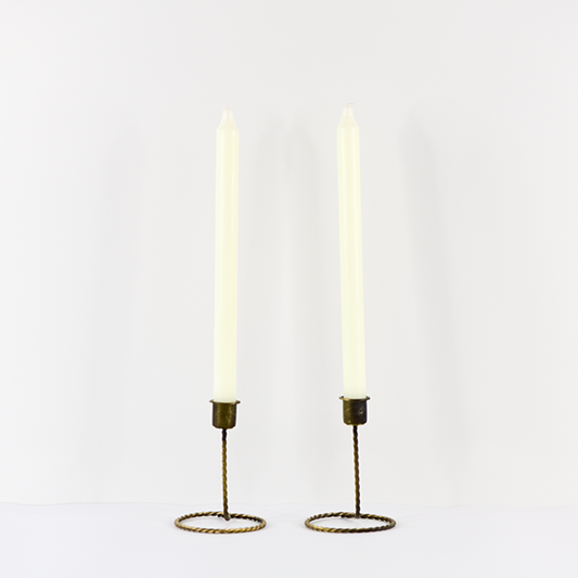 2 pack 12” Taper Candles - Ivory - Batstone Home