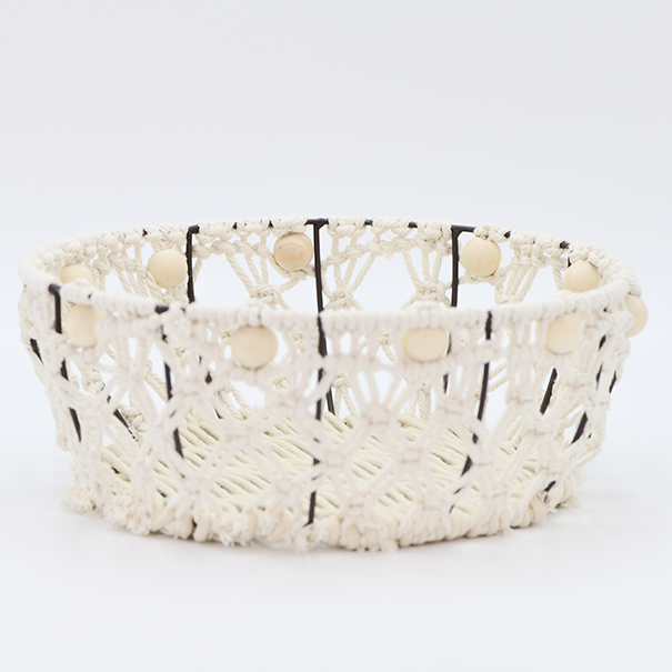 Boho Cotton Wire Basket - Batstone Home